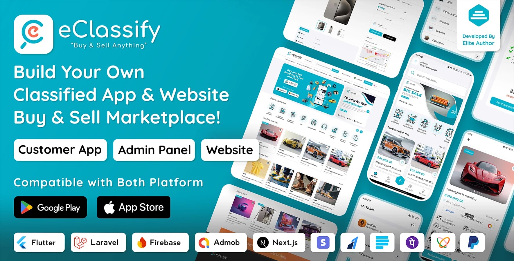 eClassify - Classified Buy and Sell Marketplace Flutter App with Laravel Admin Panel
