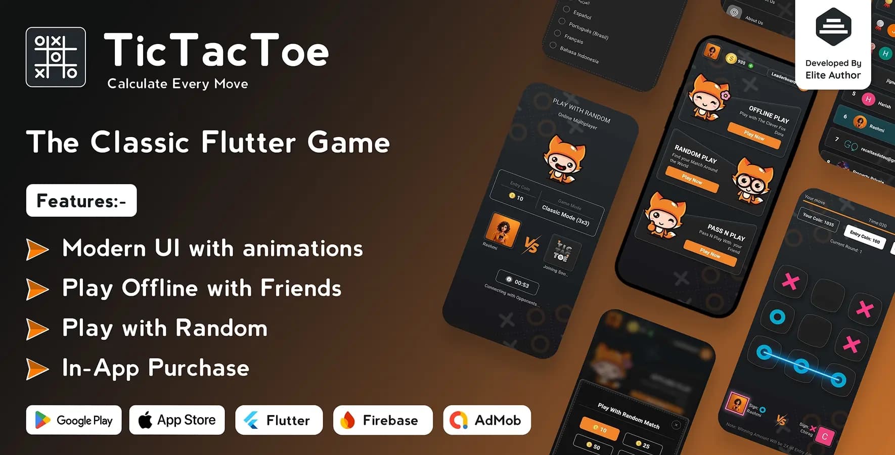 Tic Tac Toe - The Classic Flutter Tic Tac Toe Game