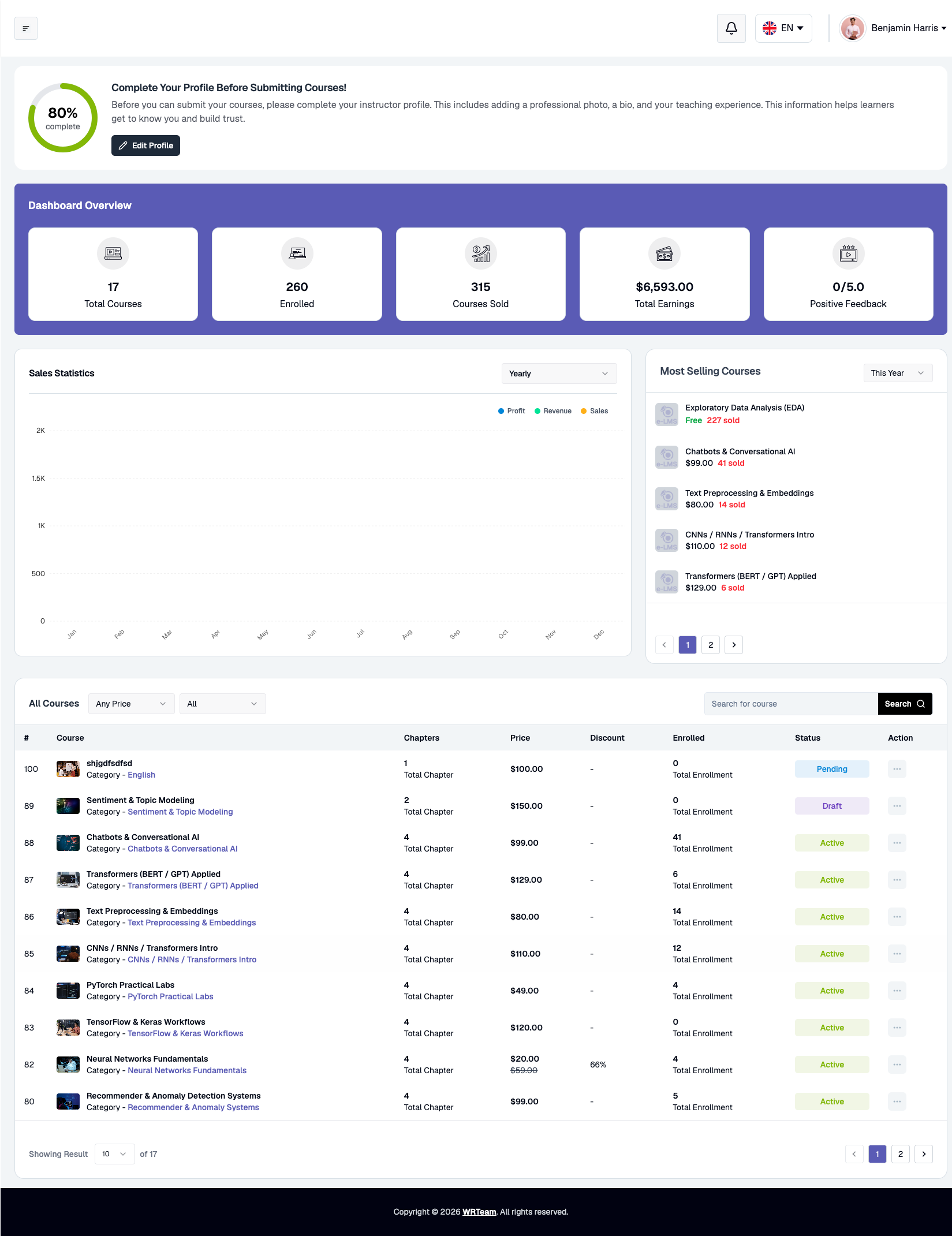 Instructor Dashboard