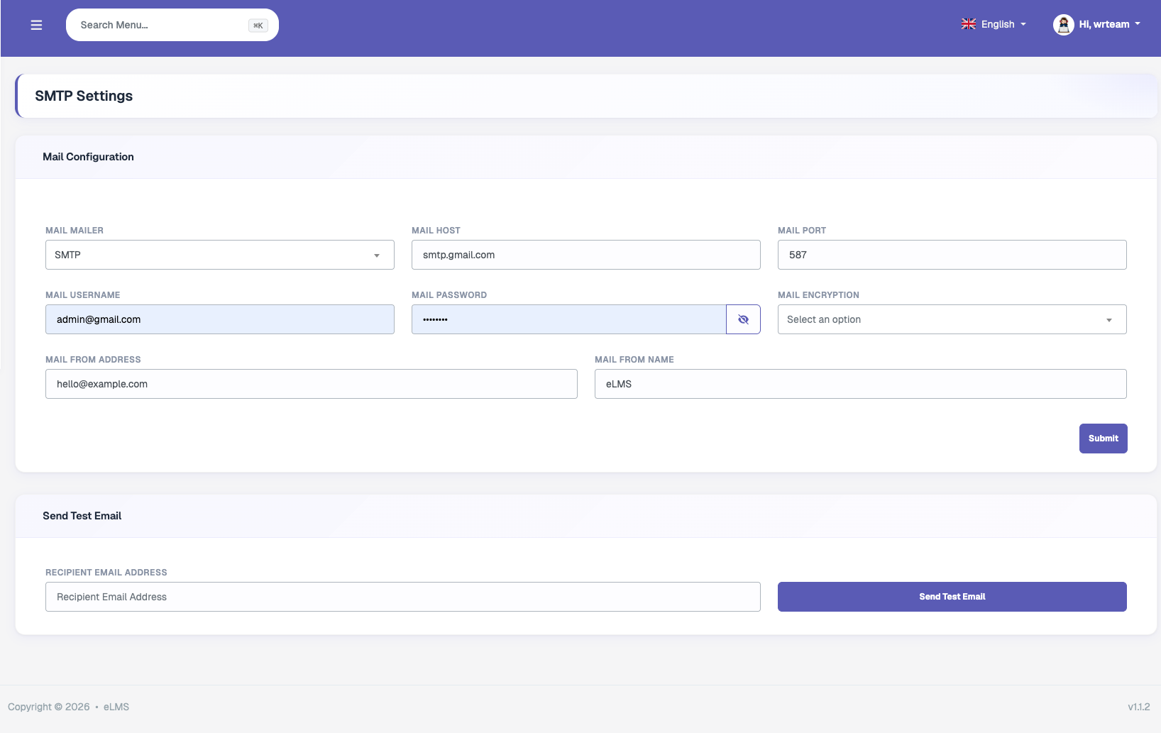 Email Configurations