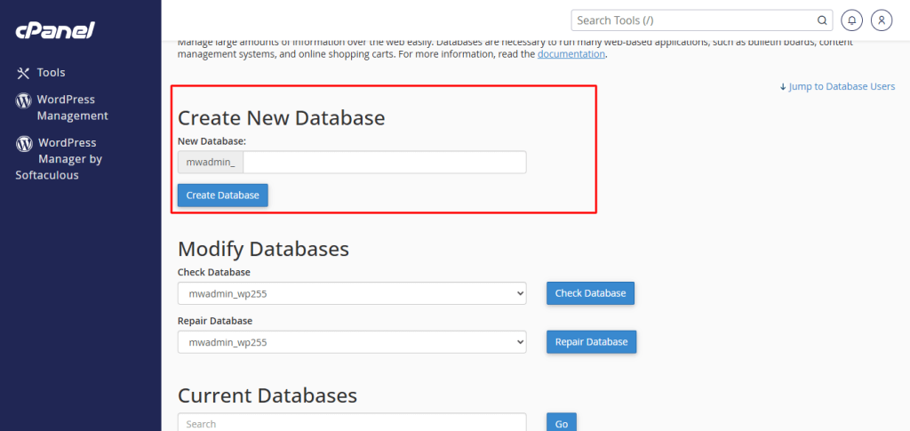 Create Database