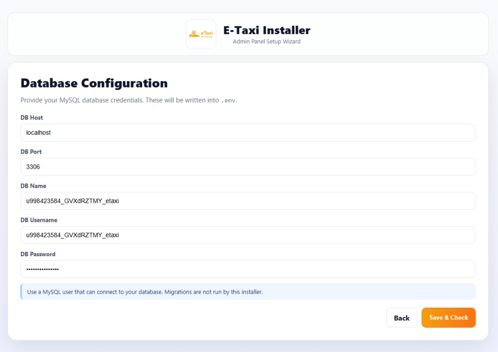 Database Configuration