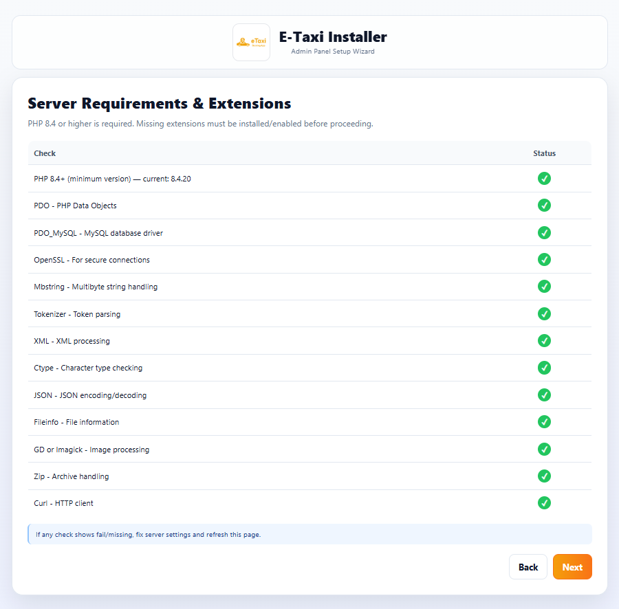Server Requirements & Extensions