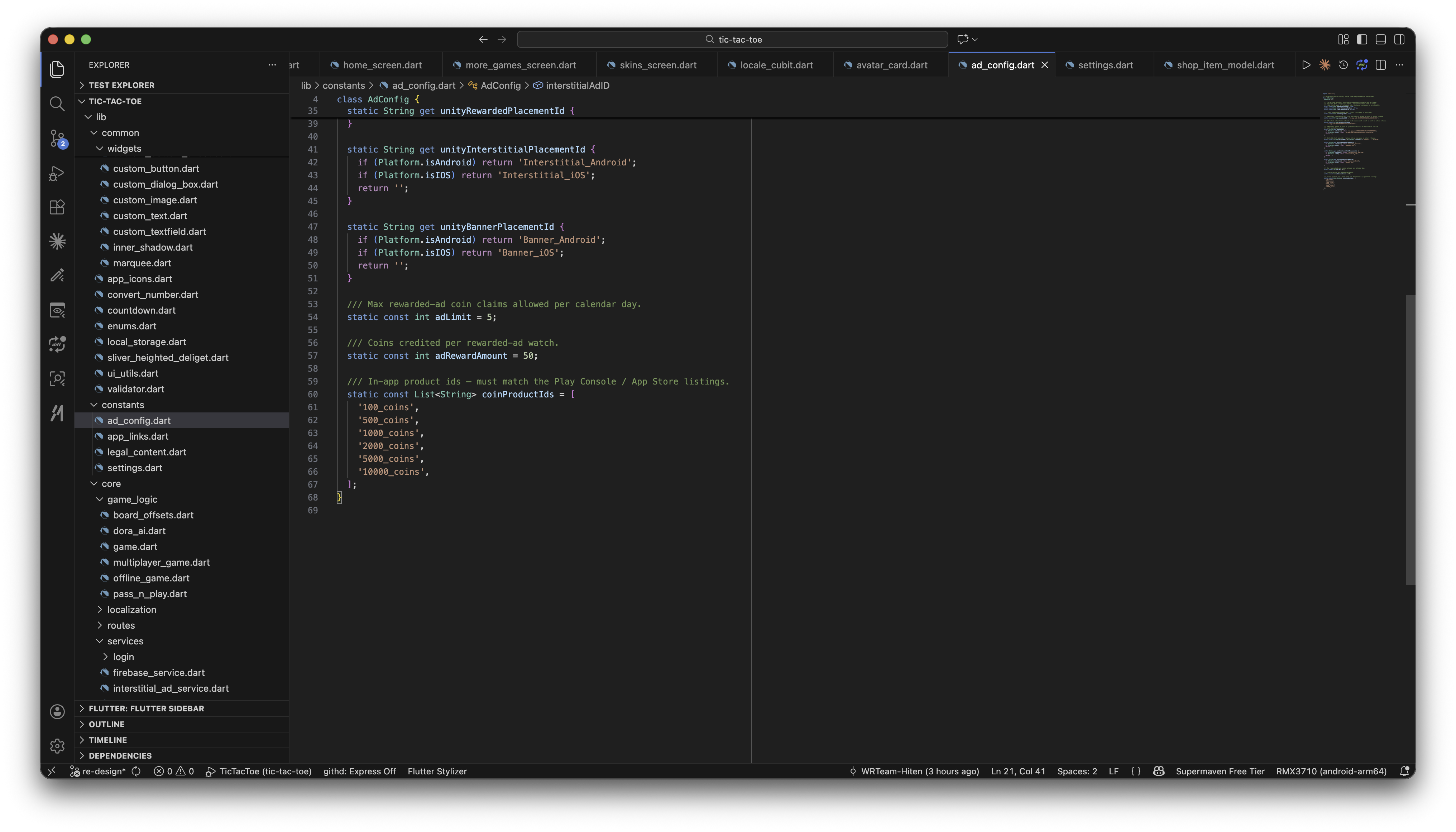 lib/constants/ad_config.dart — coinProductIds list